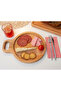 Solid Wood Round Serving & Presentation Plate – Natural Wood Serving Plate with Handle 24 cm - 6