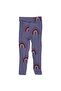Girl's Purple Wonderful Written Rainbow Ribbed Tights 2-Piece Set - 7