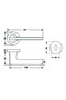 Elloy Rosette Luxury Room Door Handle Chrome (Set for 1 Door) - 2
