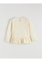 Beige Crew Neck T-Shirt with Bow Detail for Girls, Pack of 2 - 7