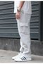 Men's 3 Thread Ş Fleece-Lined K Cargo Pocket Baggy Sweatpants - 4