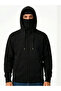 Samurai Ninja Double Hooded Full Zip Hoodie Sweatshirt Black