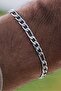 Figaro Stainless Steel Bracelet Unisex Men's Bracelet Chain Imprint Ack06B-3 - 3