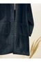 Buttoned Fur Coat with Chain Detail on the Sleeve - 3