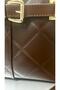 Women's Leather Belt Detail Brown Quilted Luxury Shoulder Bag - 5
