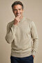 Men's Dad Cream Solid Color Half Turtleneck Knitwear Sweater
