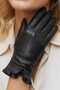 Women's Bow-Lined Genuine Lambskin Leather Gloves - 3
