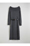 Boat neck belted knit dress - 6