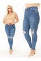 Gamze Moda Plus Size Ripped Detailed Skinny Leg Jeans - 2