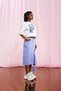 Lilac Asymmetrical Midi Skirt 17046 - 2
