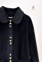 Buttoned Fur Coat with Chain Detail on the Sleeve - 4