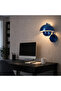 Dekor Metal E/14 Lampholder Glossy Blue Sconce Modern Living Room Bedroom Wall Lamp,Eylul-15683-C - 5