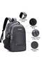 Large Polyester Backpack for School and Travel with 4 Zip Compartments and Laptop Pocket - 2