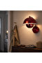 Dekor Metal E/14 Lampholder Glossy Burgundy Sconce Modern Living Room Bedroom Wall Lamp, Eylul-15683-E - 5