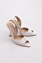 02 Women's Silver Stone Goblet Heeled Shoes - 2