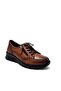 Side Zipper Detailed Genuine Leather Poly Haif Sole Comfort Women's Shoes Taba - 2