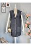 Women's Boat Neck Long Knit Vest Sleeveless Buttoned Pocketed for Daily Use - 6