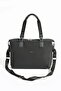Women's Black Long Strap Hand and Shoulder Bag Large Size 232180Mhü
