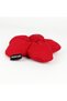 Handmade Red Fluffy Scrunchie Bun Hair Tie - 5