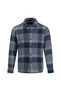 Blue Regular Fit Shacket Long Sleeve Cotton Checkered Shirt