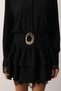 Premium Trend Skirt with Lace, Flounces and Ruffles Black Shirt Dress - 4