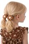 Floral Girl's Elastic Buckle Set of 2 Standard Brown - 4