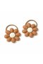 Floral Girl's Elastic Buckle Set of 2 Standard Brown - 2