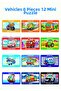 Wooden Educational Puzzle – Vehicles (Set of 12, 8 Pieces)