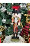 Luxury Imported Snare Drum Playing Wooden Large Movable 30cm Nutcracker Christmas Figurine Decoration - 3