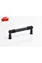 5-Pack 500/096/16 Matte Black Classic Handle |   96 mm Axle Spacing |   Country & Vintage Cabinet Handle - 2