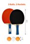 Table Tennis Racket Set Tennis Ball Set 5 Pieces Starter Set Ttr600 - 5