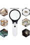 6902Ab Portable 3 Led Lighted 2 Lens Handheld Magnifier 45X22Mm 3X75Mm - 5