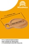 Solid Wood Round Serving & Presentation Plate – Natural Wood Serving Plate with Handle 24 cm - 3