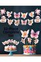 32 Pieces Fairy Girl Butterfly Speech Bubble Banner Cake Decoration Cupcake Toothpick