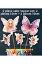 32Pcs Fairy Girl Butterfly Speech Bubble Banner Cake Topper Cupcake Speech Bubble - 3