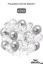 Metallic White and Chrome Silver Transparent Balloon Set Balloon Sequin 11 Inch 30Pcs