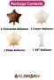-1- Year Old Retro Beige Star Birthday Set - 2