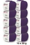 Premium Amigurumi Ipi Punch (Panç) Bebe Soft Cotton 500 Gr (Pack of 10) - Purple