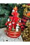Luxury Wooden Musical Music Box Rotating Pine Tree Gift Decoration Christmas Fancy Tree Red - 4