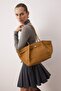 Camel Suede Women's Medium Shoulder Bag Takss26Oc00003 - 2