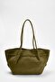 Khaki Suede Women's Medium Shoulder Bag Takss26Oc00003 - 5
