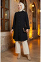 Viscose Tunic with Elastic Sleeves 0171-07 Black - 3