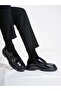 Luis Double Buckle Genuine Leather Handmade Black Casual Shoes - 3