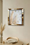 Gold Framed Decorative Mdf Wall Clock with Nature Time Theme - 5