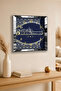 Silver Framed Decorative Mdf Wall Clock with Basmala Written on It - 2