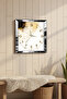 ساعة حائط ديكورية من MDF بإطار فضي وتصميم الهندباء - 4