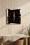 ساعة حائط ديكورية من MDF بإطار ذهبي وتصميم إيليف - 4