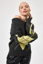 Anthracite - Yellow Off-Shoulder Patterned Women's Knitwear Sweater 2123 - 2