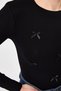 8264A Crew Neck Ribbon Badi Black - 4