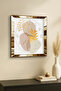 ساعة حائط ديكورية من MDF بإطار ذهبي وتصميم تجريدي - 3